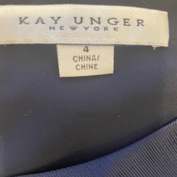 Kay Unger Neva Cocktail Dress - NWT - Size 4 - Navy Blue - Picture 3 of 6